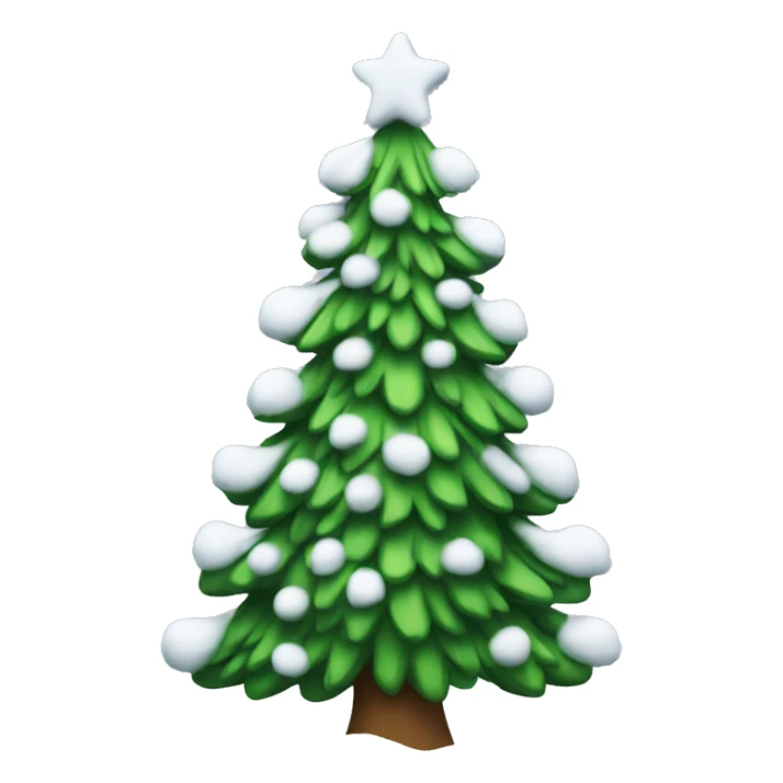 Christmas tree with snow on it sticker