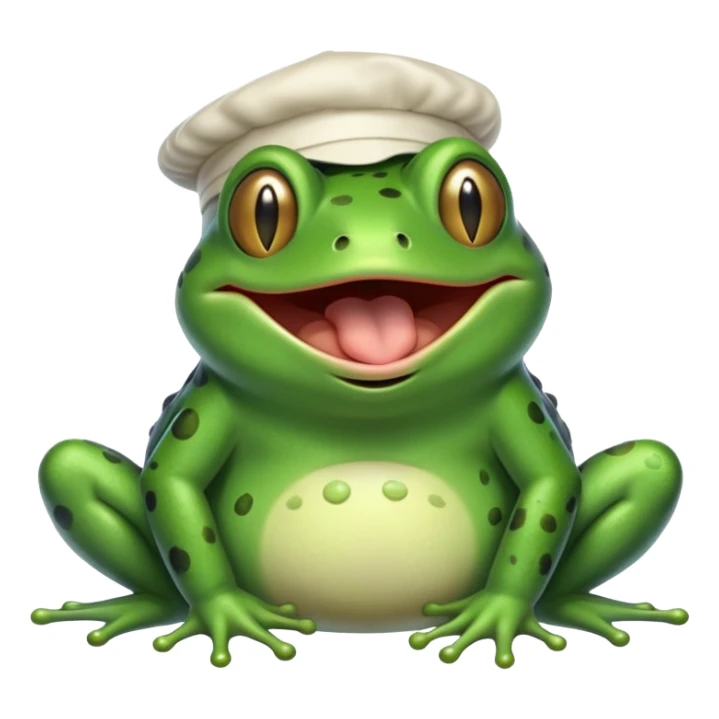 sleepy frog with nightcap yawning cutely sticker