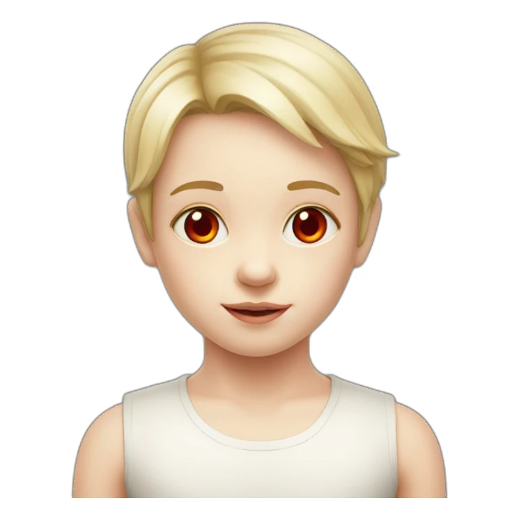 child, red eyes, pale-skin, sticker