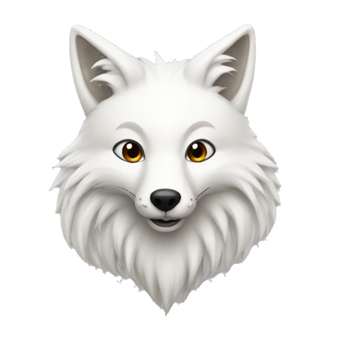 A white fox with 9 big tails  sticker