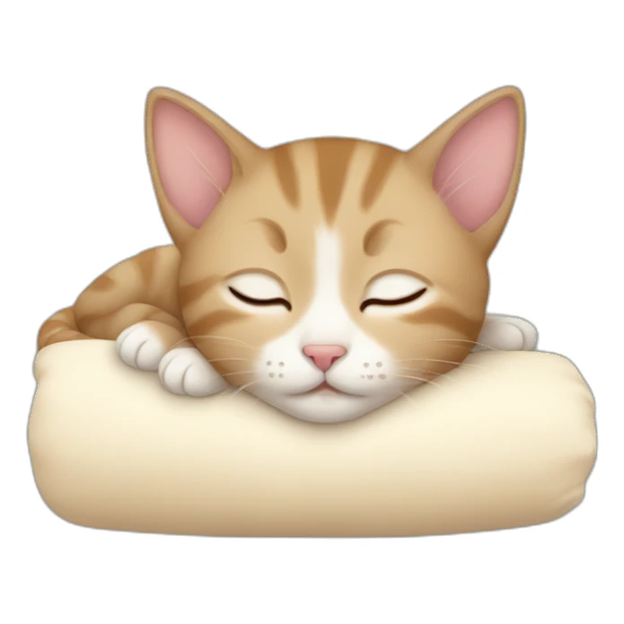 Cute kitten sleeping sticker