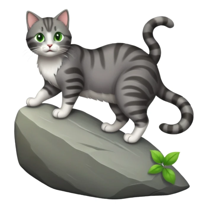Cat rock climbing sticker