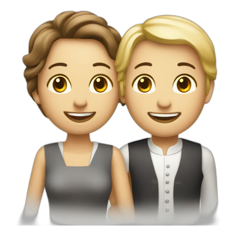 Couple blanc au restaurant sticker