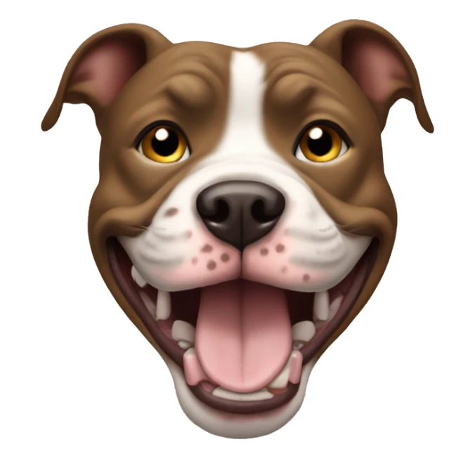 Anthropomorphic Pitbull smiling sticker