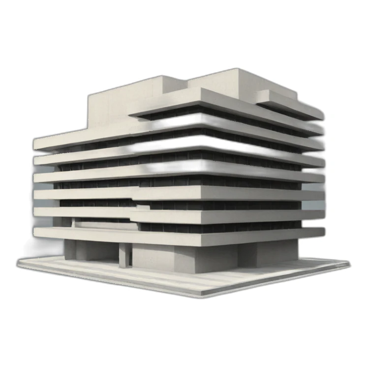 Brutalist architecture sticker