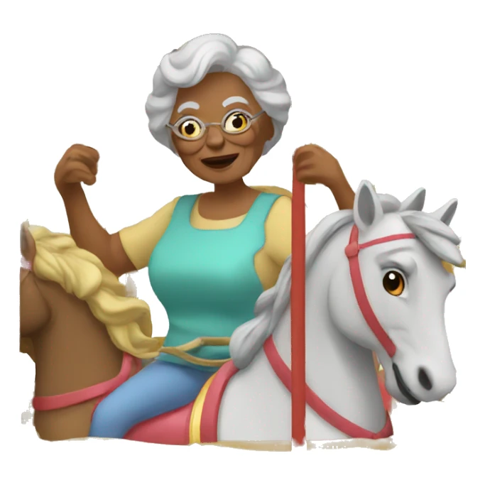 grannies on the carousel sticker