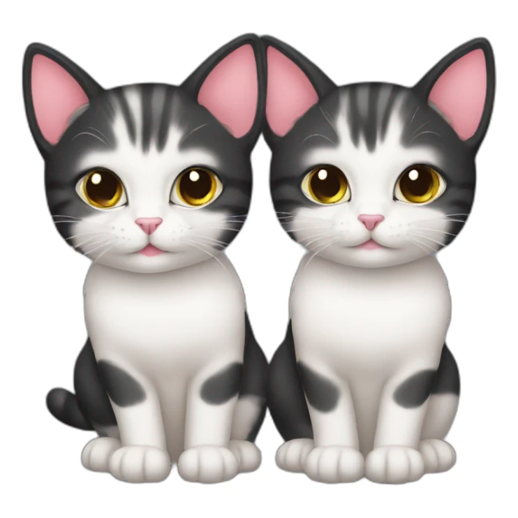 Twin cats sticker