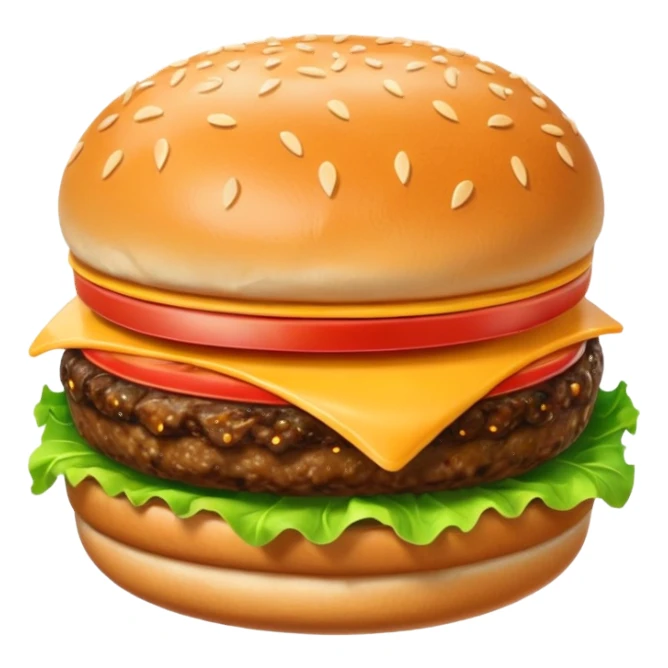 A burger sticker