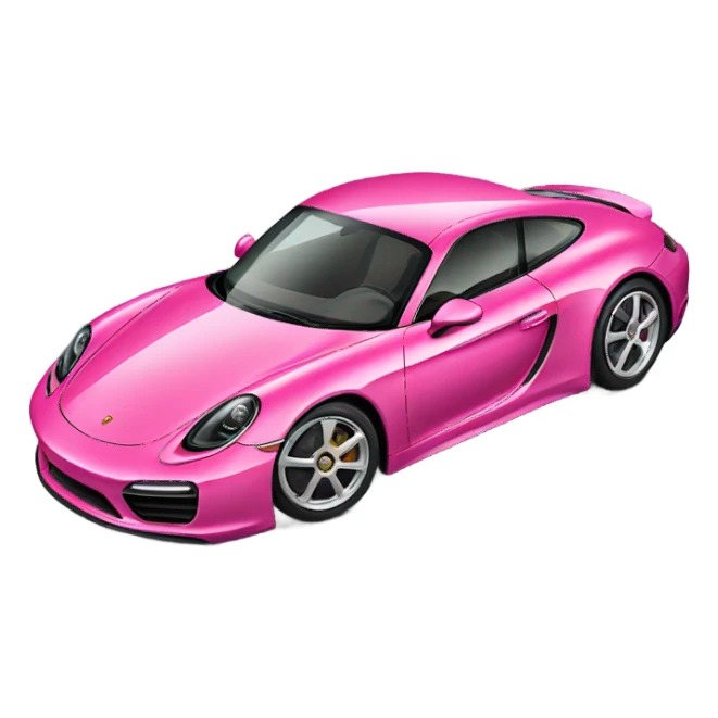 pink porsche  sticker