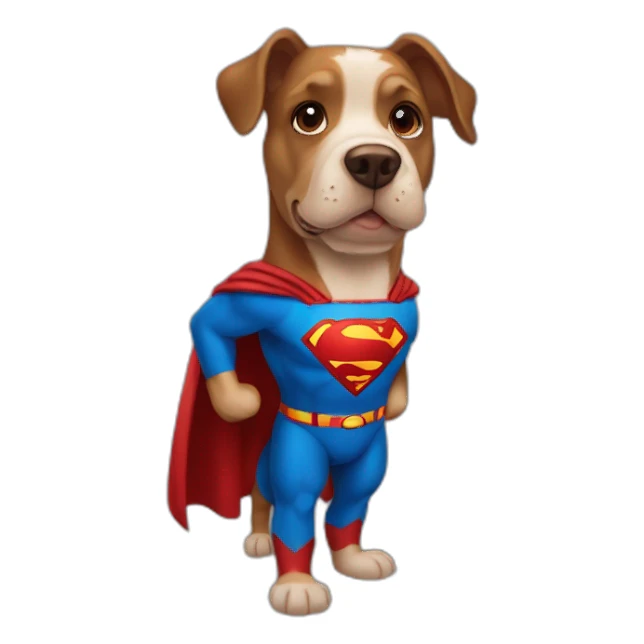 Superman qui promène son chien sticker