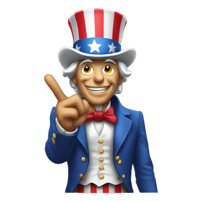 uncle sam pointing forward sticker