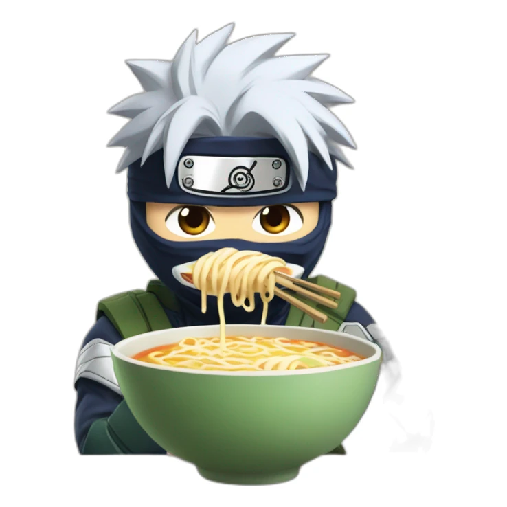 kakashi eating ramen sticker