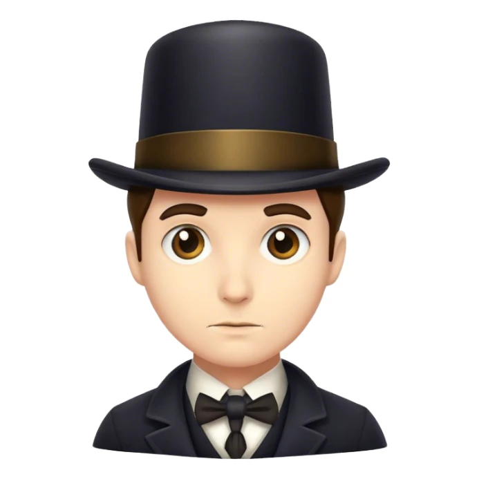 Detective with a tophat sticker