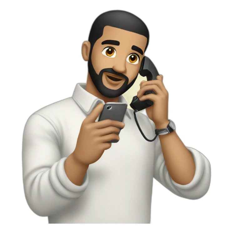 Drake looking pressing a phone sticker