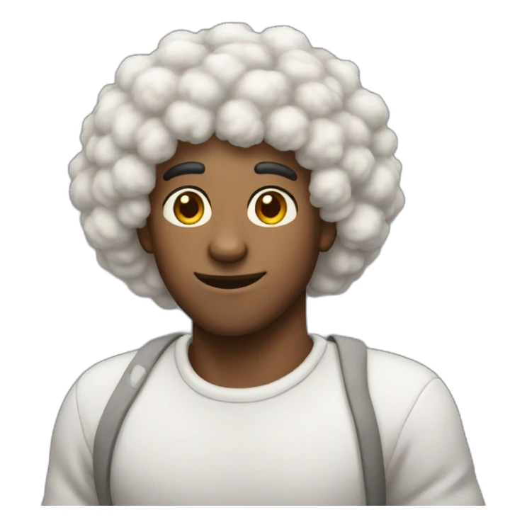 a guy looks like a sheep sticker