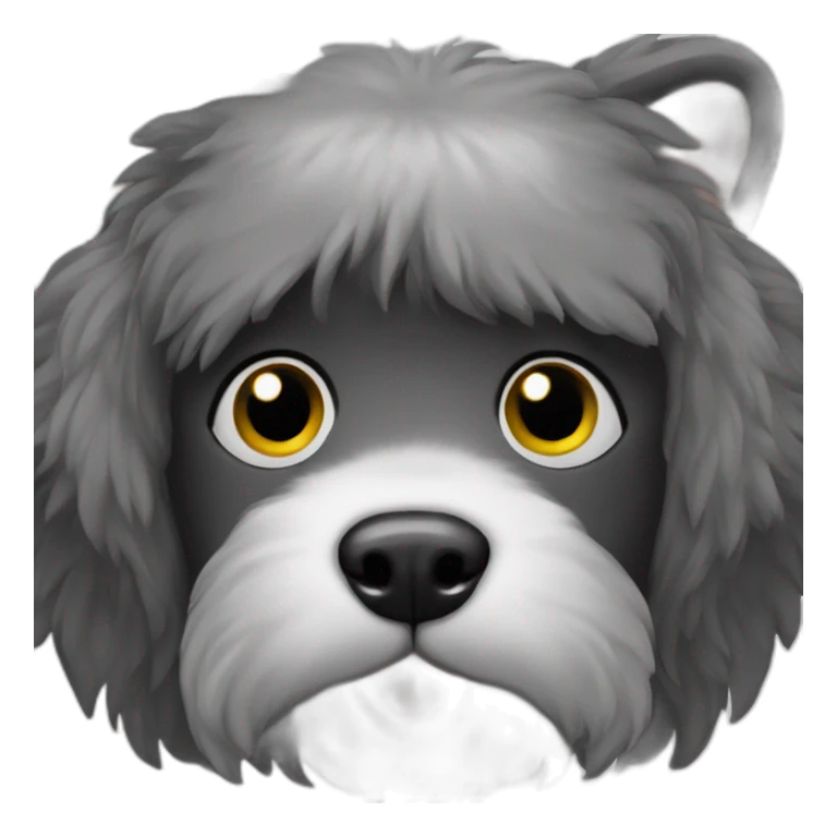 dark-grey-small-dog-with-gloriole sticker