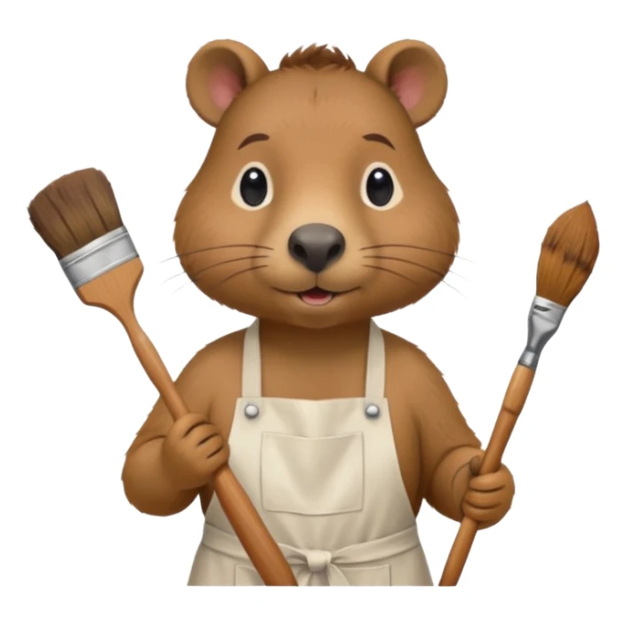capybara painter sticker