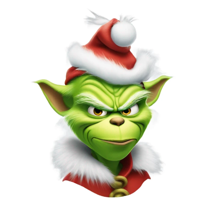 the grinch has an itchy ear sticker