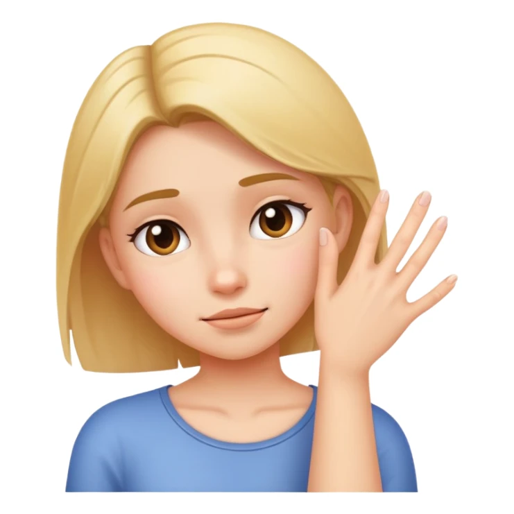 girl scratching sticker