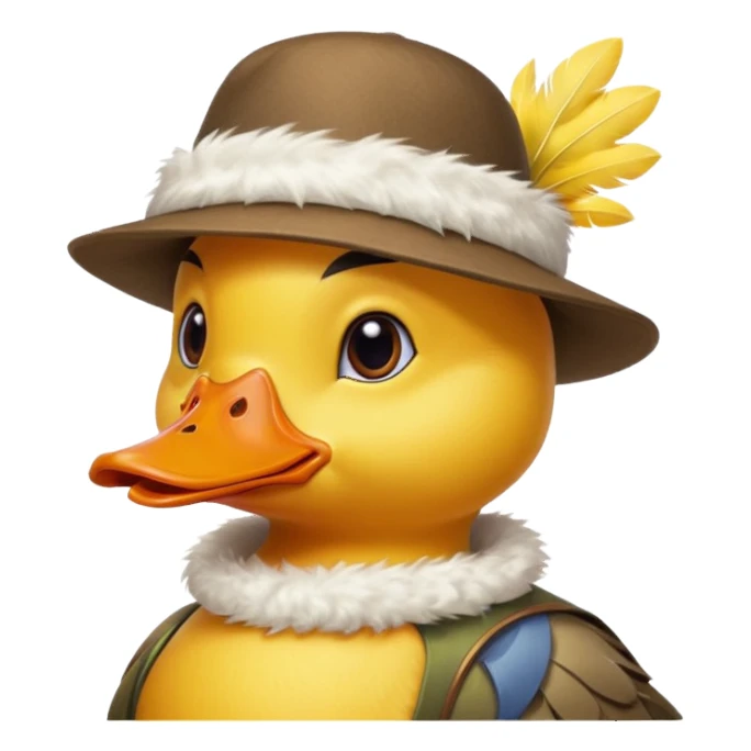 duck wearing a hat sticker
