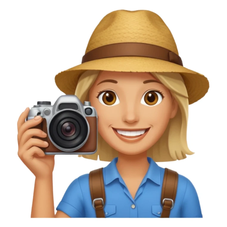 tourist with camera sticker