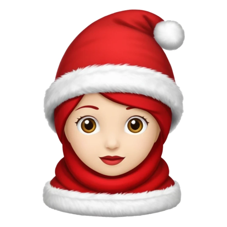 gorro mamá Noél navideño sticker