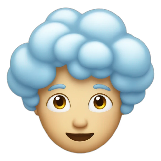 Un nuage en forme de visage sticker
