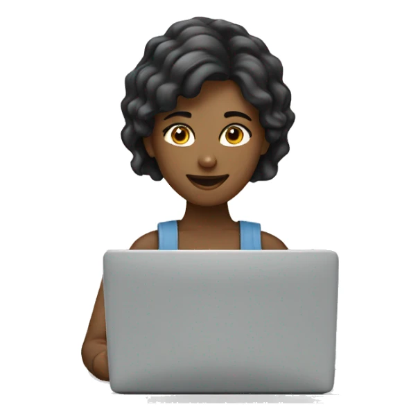 Girl working online customer service sticker