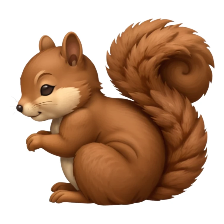 sleeping squirrel eyes closed sticker