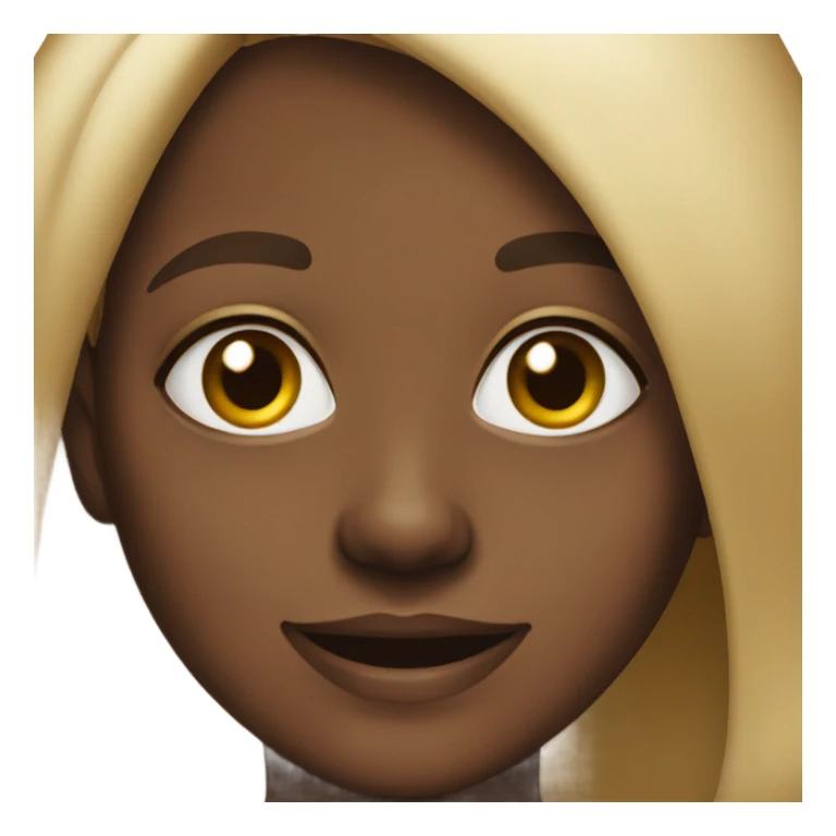 smiling dark-skinned girl portrait sticker