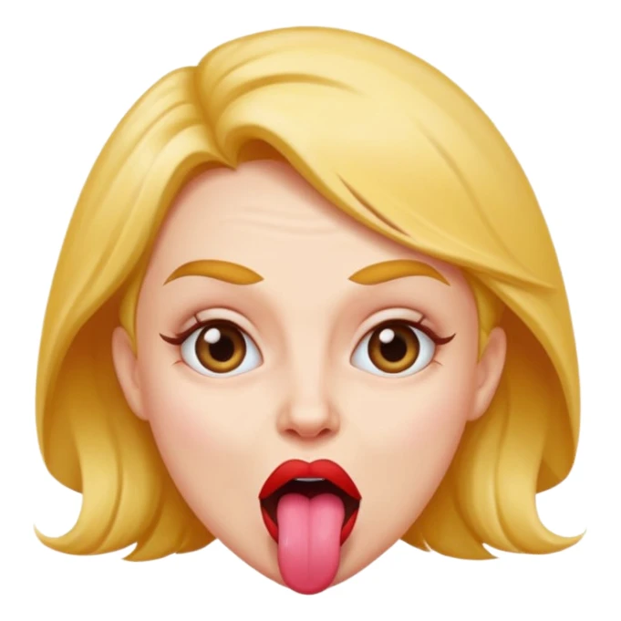 Crazy lady with tongue out ￼ sticker