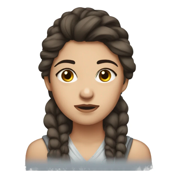 cold girl brunnette very cold sticker