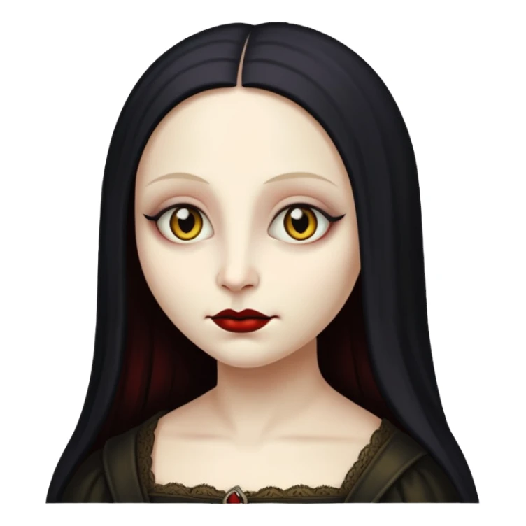 goth monalisa vampire SPAM meat portrait sticker