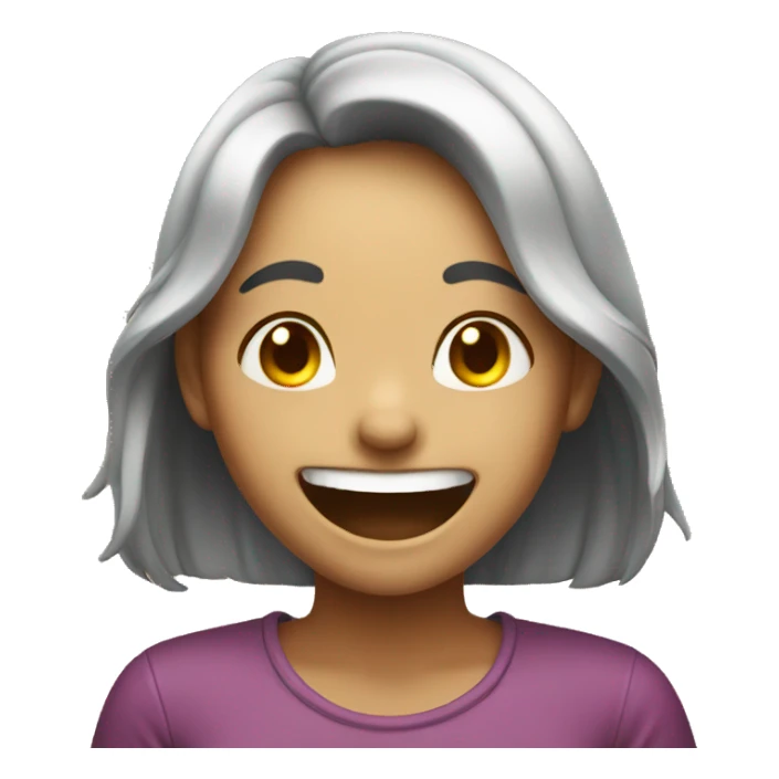 A girl laughing hard sticker