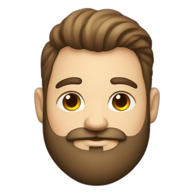 Gay guy with big beard and chubby face sticker