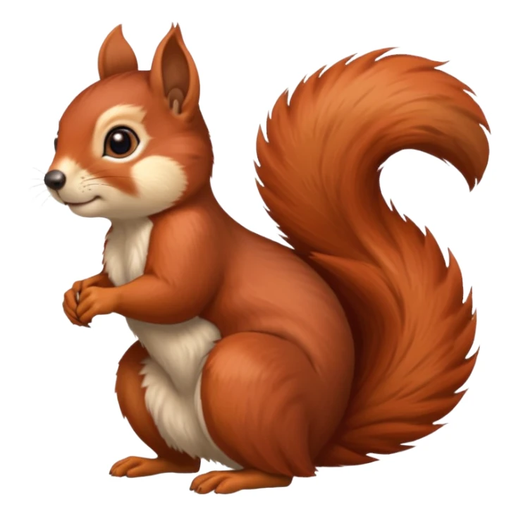 emoji  Realistic red Mama squirrel sticker