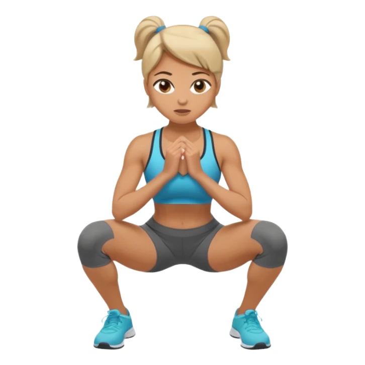 woman doing squat sticker