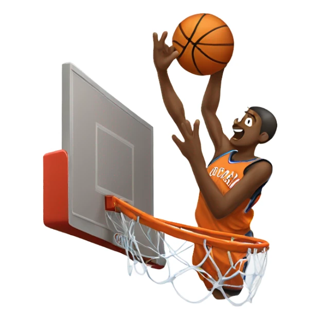 Dunking a basketball  sticker