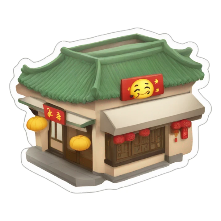 restaurant-chinese-smile-face sticker