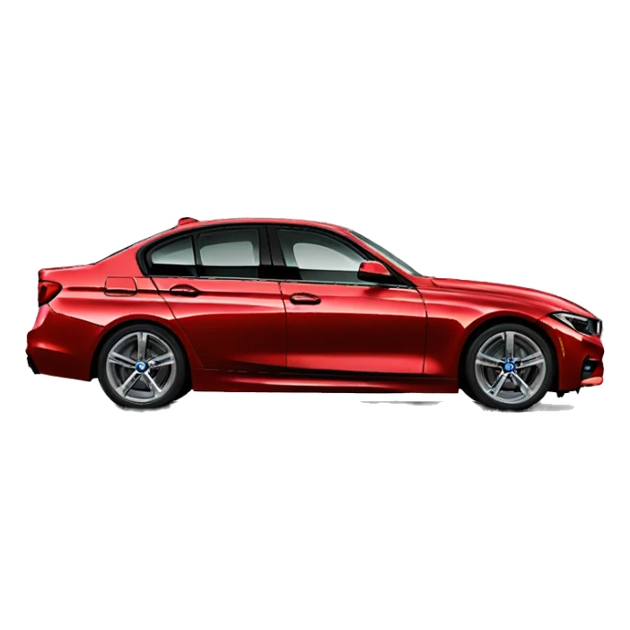 Red BMW 340i 5% tinted windows  sticker