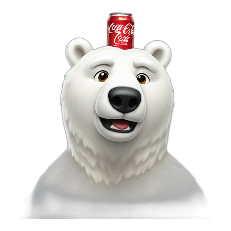 Coca cola mascot logo polar bear sticker
