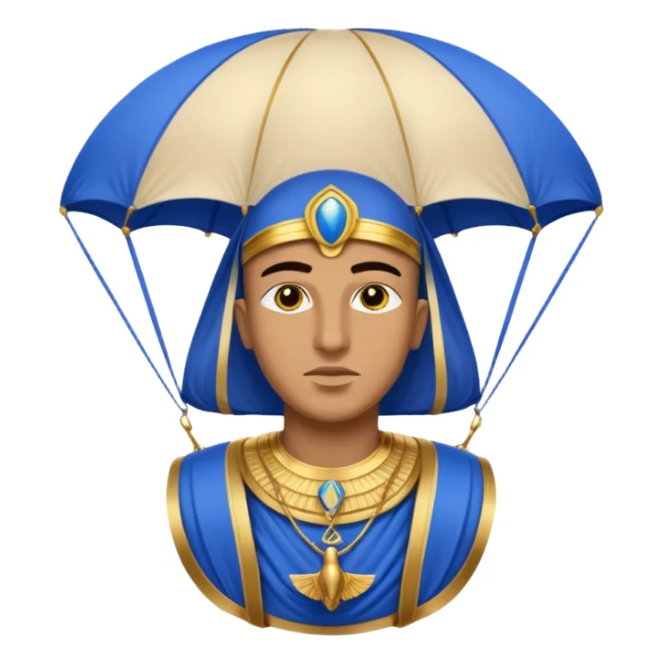 egyptian horus, parachute sticker