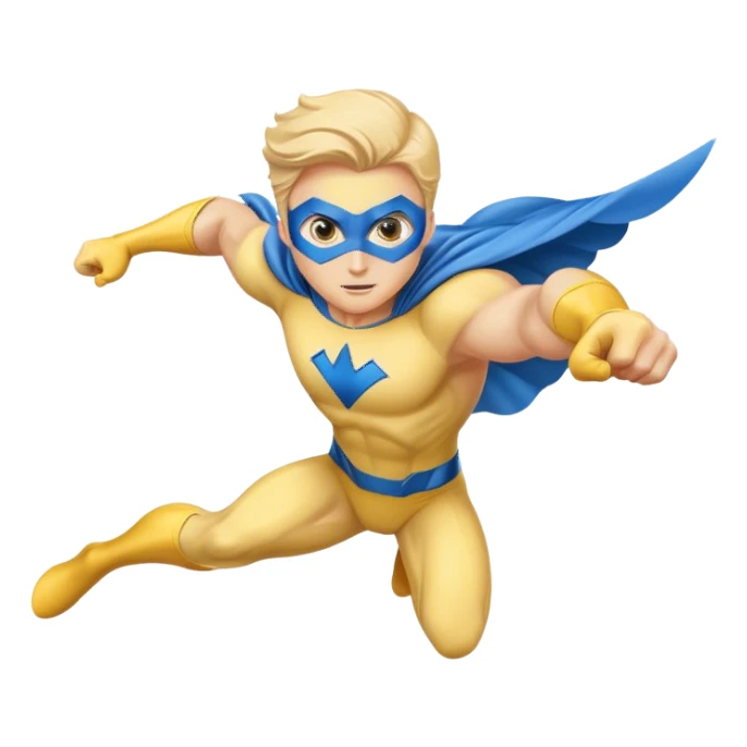 жовто-синій супер герой летить sticker