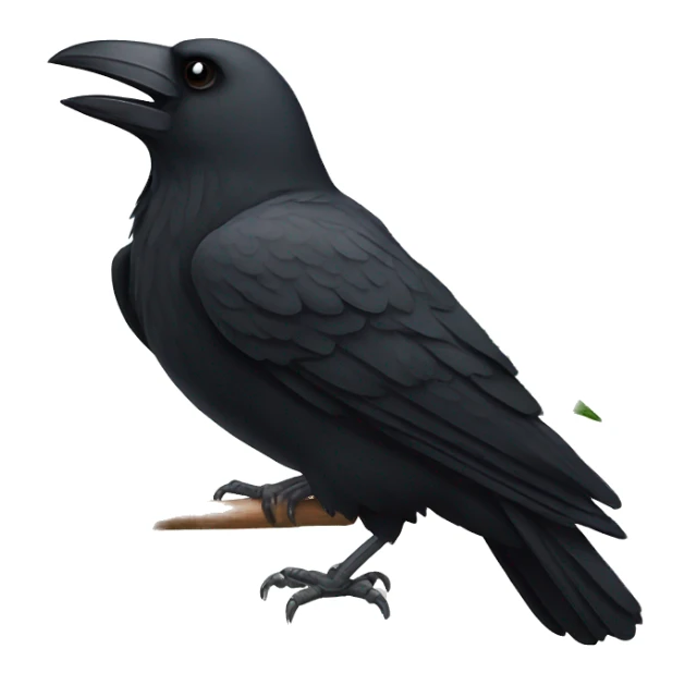 A crow smoking a marijuana joint sticker