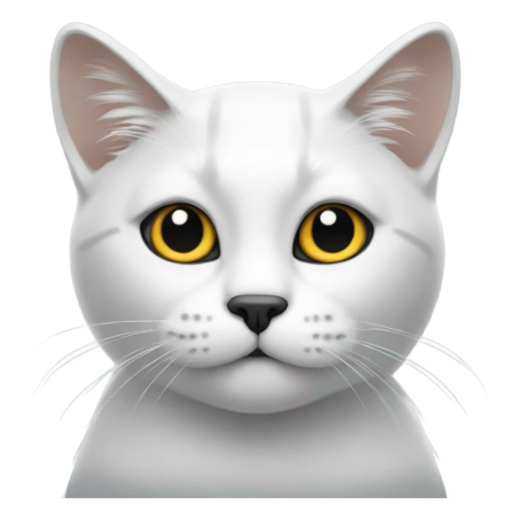 Gato blanco con negro sticker