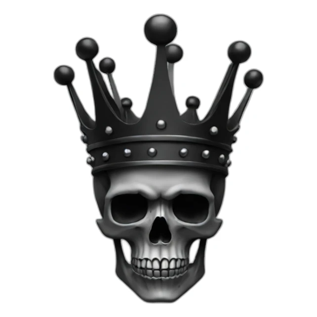 Skull king crown black sticker