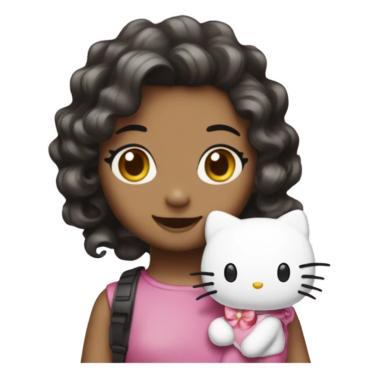 Hello kitty with melody sticker