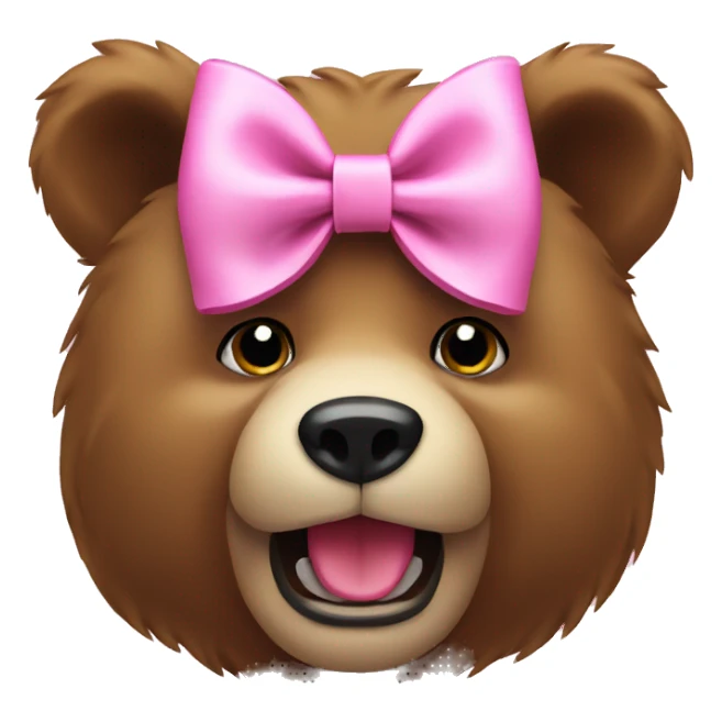 Bear wearing a pink bow  sticker