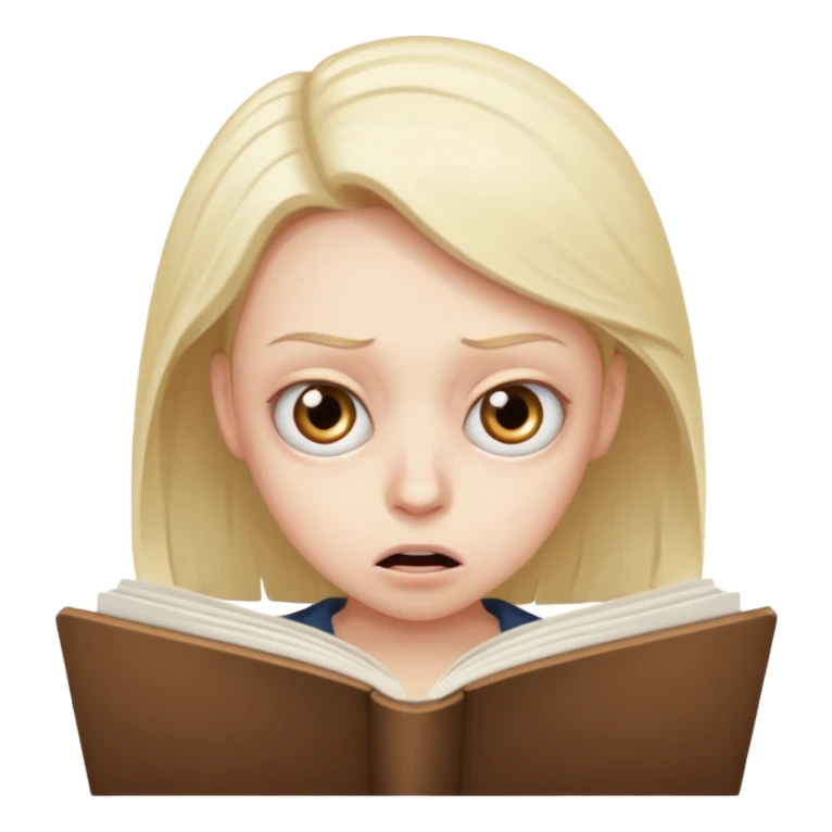 человек читает быстро, лицо испуганно sticker