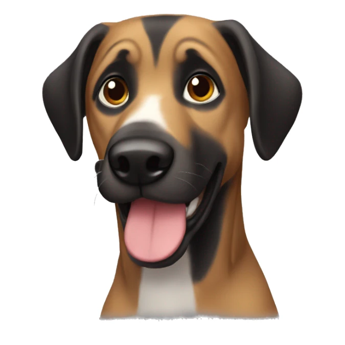 Perro negro braco sticker